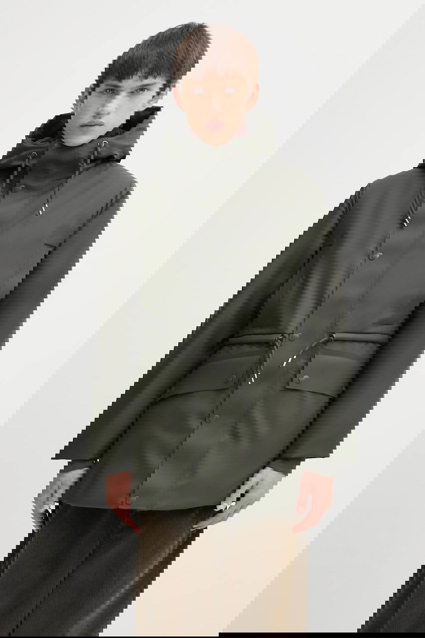 Парка Rains Nome String W Hooded Waterproof Parka with Drawstring Waist Зелено | 21500.03, 0
