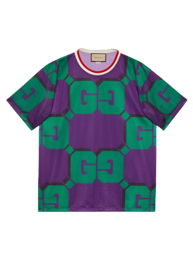 Тениска Gucci GG Print Mesh T-shirt Многоцветен | 733736 XJFAN 5542