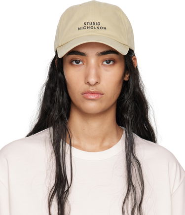 Шапка с козирка Studio Nicholson Studio Nicholson Logo Cap Бежово | CAP SNM - 1168, 0