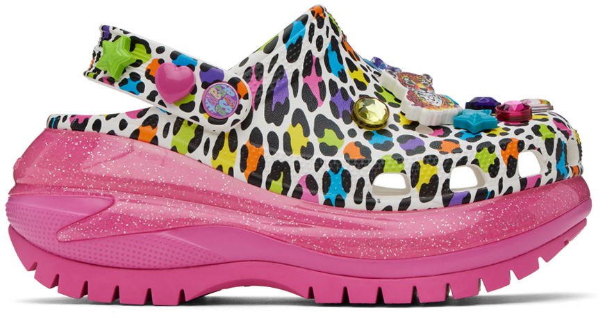 Кецове и обувки Crocs Lisa Frank Edition Mega Crush Clogs Бяло | 207735-6QQ, 0