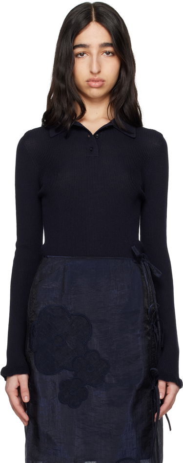 Пола Cecilie Bahnsen Cecilie Bahnsen Oda Pola Knit Top Тъмно синьо | 1.25KNI50007 ODA TOP, 0