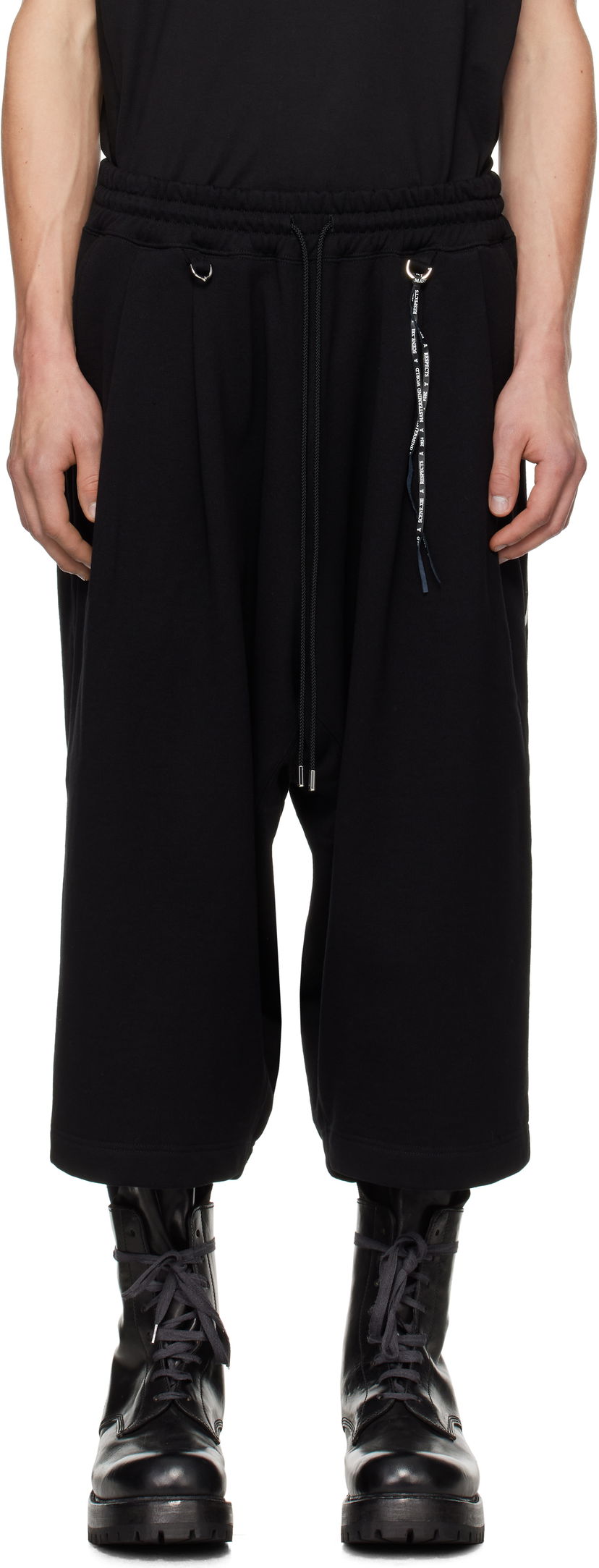 Спортни панталони Mastermind WORLD Wide Fit Jumbo Ankle Sweatpants Черно | MW24S13-PA043-001