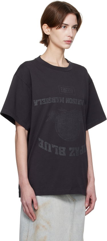 Тениска Maison Margiela MM6 Maison Margiela Topaz Blue Graphic T-Shirt Черно | SH0GC0041 S24311, 1
