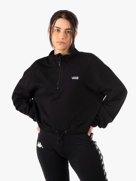 Суитчър Vans Left Chest Half Zip Hoodie Черно | VN0A4R97BLK, 0