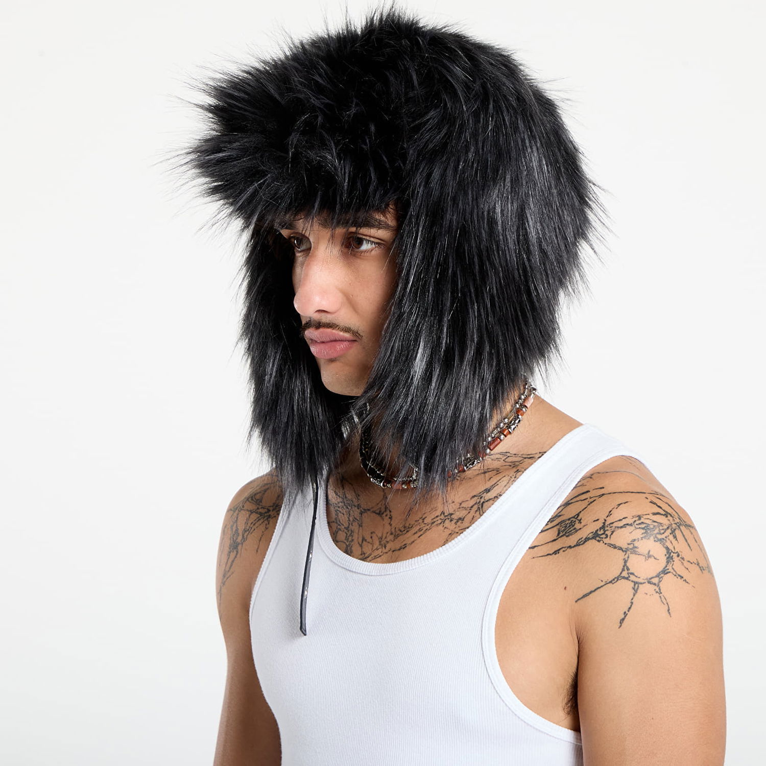 Шапка MISBHV MISBHV Faux Fur Aviator Hat S/M Черно | 251A503, 1