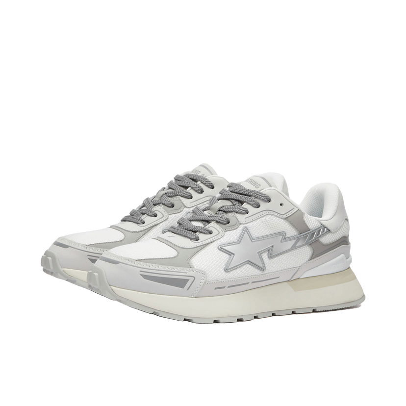 Кецове и обувки BAPE A Bathing Ape Men's Road Sta Express Sneakers in White, | END. Clothing Сиво | 001FWK301318M-WHT