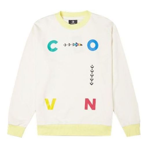 Суитчър Converse Sports Contrast Letter Print Crew Neck Sweatshirt Бяло | 10022414-A02
