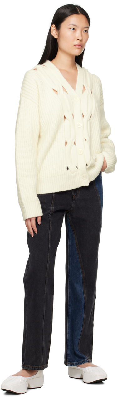 Дънки Feng Chen Wang Feng Chen Wang Paneled Jeans Синьо | FUF16TR19, 3