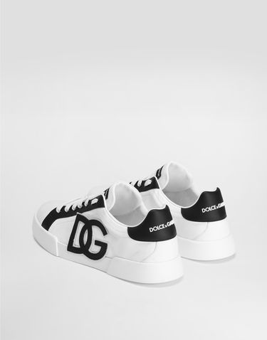 Кецове и обувки Dolce & Gabbana Portofino Light Strobel Canvas and Calfskin Бяло | CS2343AE6298T908, 2