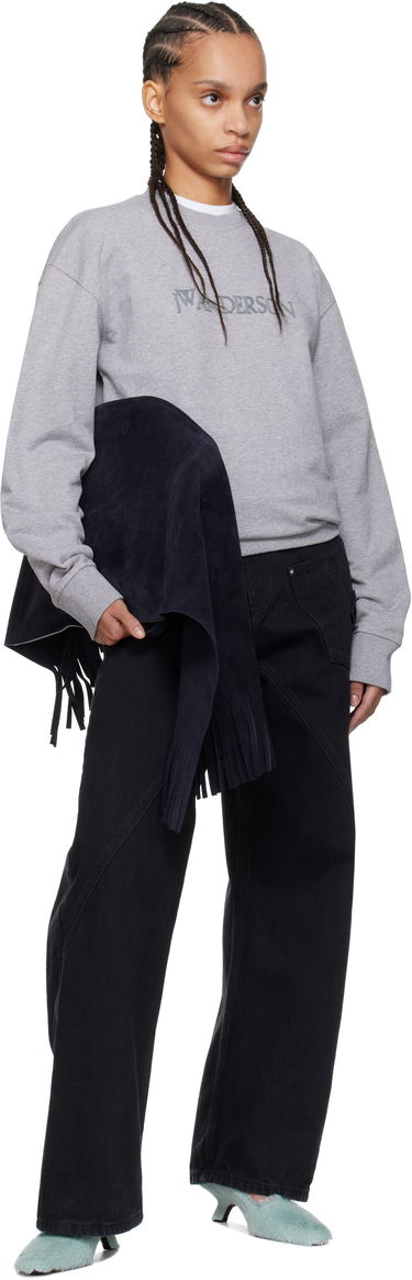 Чанта през рамо JW Anderson JW Anderson Medium Suede Fringe Scarf Bag Тъмно синьо | HB0700-LA0361, 3