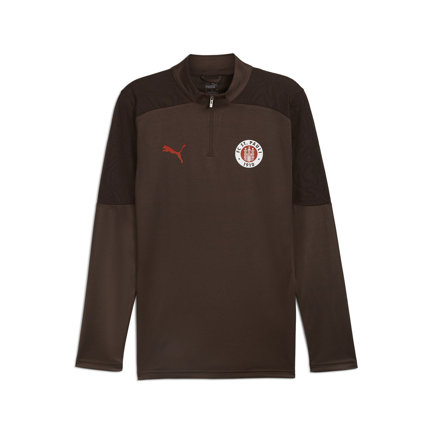 Суитчър Puma FC St. Pauli Men's Quarter-Zip Training Top Кафяво | 778721_05, 0