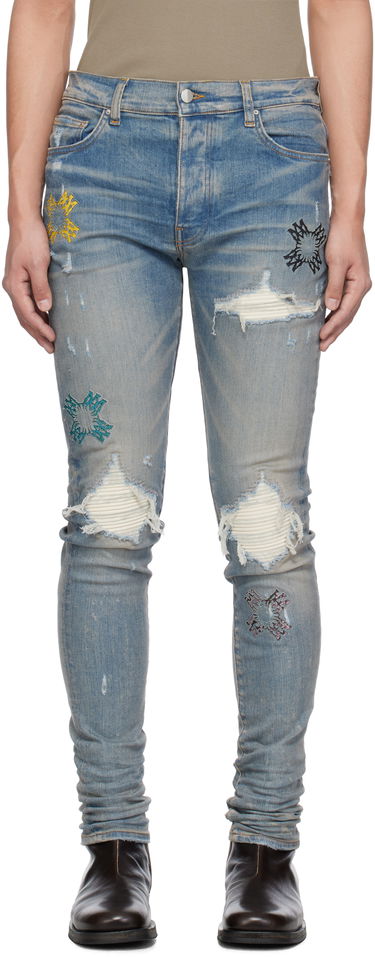 Дънки AMIRI AMIRI MA Quad Cut Out MX1 Jeans Синьо | AMDNSY1121, 0