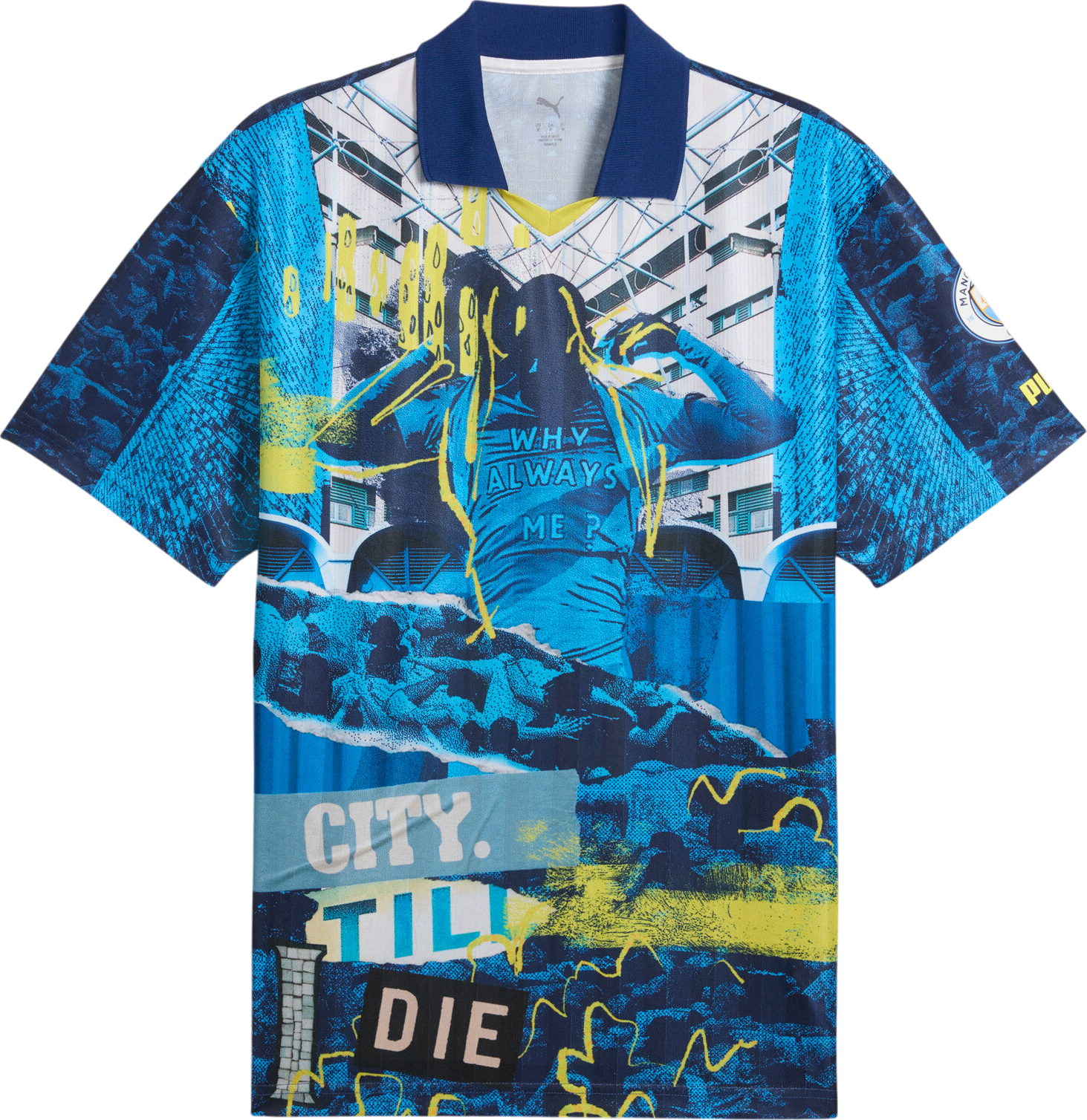 Фланелка Puma Manchester City Retro Graphic Print Jersey Многоцветен | 779126-75, 0