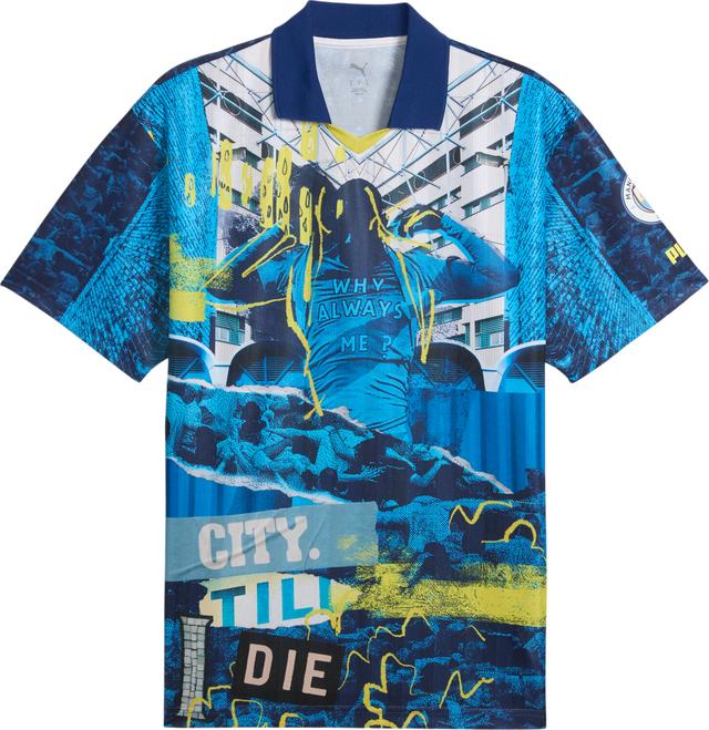 Manchester City Retro Graphic Print Jersey