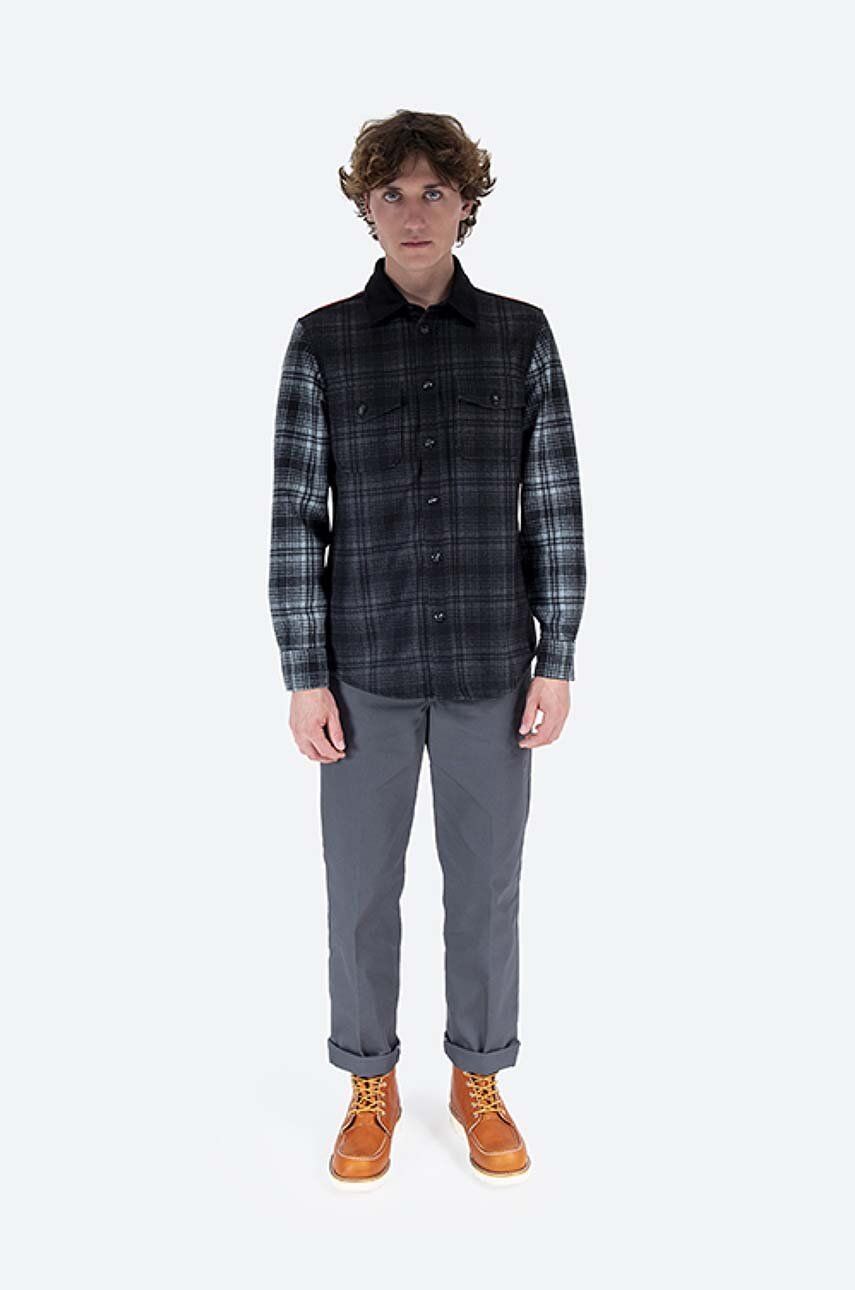 Риза WOOLRICH Alaskan Melton Wool Shirt Long Sleeve Черно | CFWOOS0051MRUT2355, 1