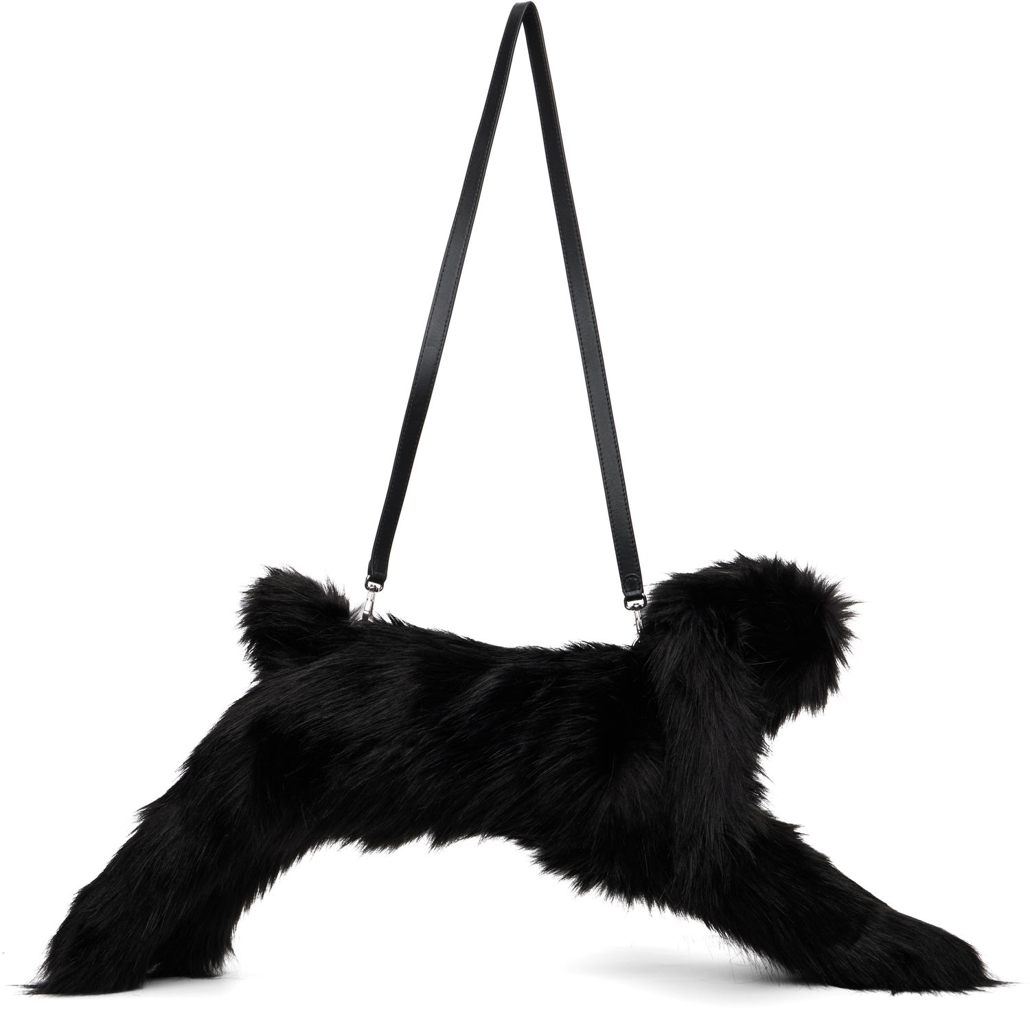 Чанта през рамо Simone Rocha Simone Rocha Faux Fur Hare Crossbody Bag Черно | BAG197B 0815, 0