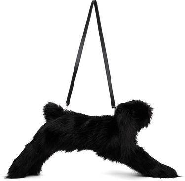 Чанта през рамо Simone Rocha Simone Rocha Faux Fur Hare Crossbody Bag Черно | BAG197B 0815, 0