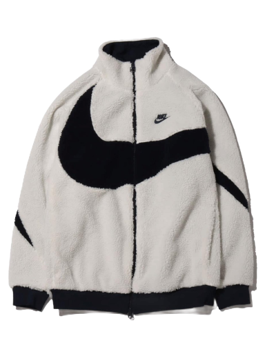 Яке Nike Big Swoosh Reversible Boa Jacket White Black Сиво | BQ6546-114