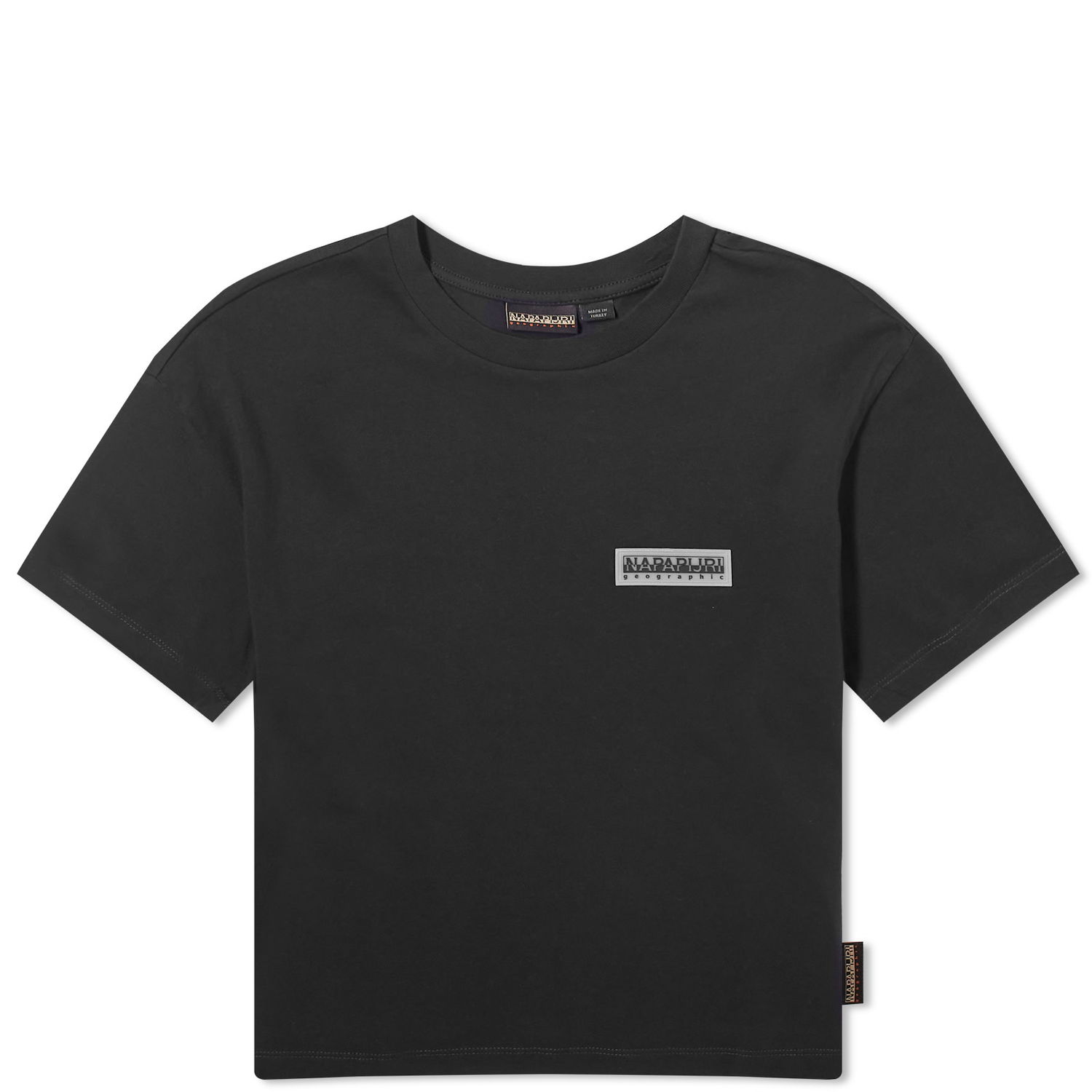 Тениска Napapijri Cropped T-Shirt with Logo Patch Черно | NP0A4HOE0411, 0
