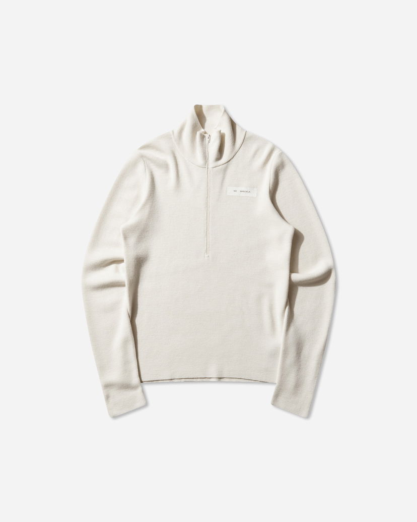 Пуловер Maison Margiela Half-Zip Knit Top Бежово | SH0GL0001 102