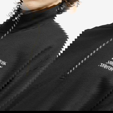 Суитчър WTAPS Embroidered Half Zip Sweatshirt Черно | 242ATDT-CSM20-BLK, 5