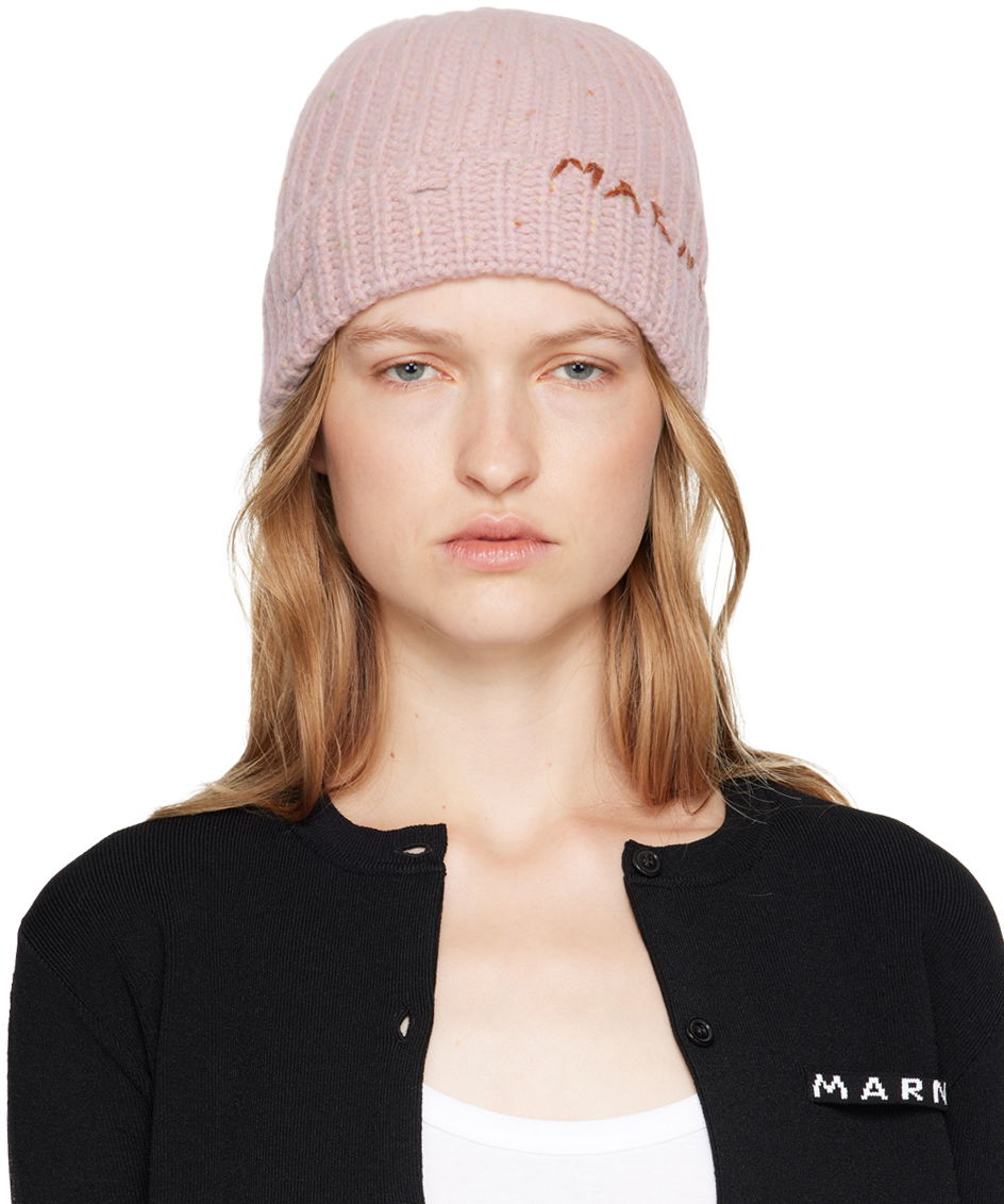 Шапка Marni Pink Shetland Wool Beanie Розово | CLMC0125Q0 UFH938, 0