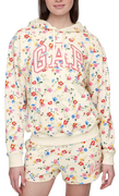 Floral French Terry Logo Pullover Hoodie