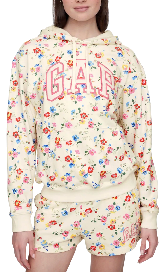 Суитчър GAP Floral French Terry Logo Pullover Hoodie Многоцветен | 885589-13, 0