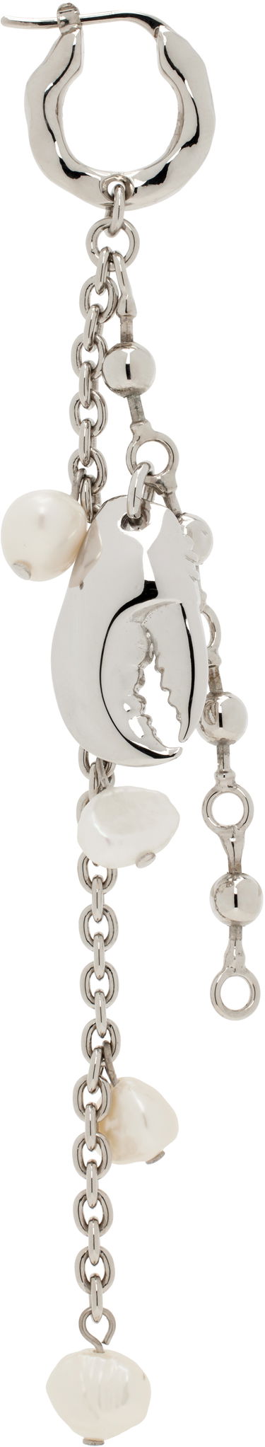 Обеци Acne Studios Acne Studios Claw Charm Drop Earring Металик | C50454-, 0