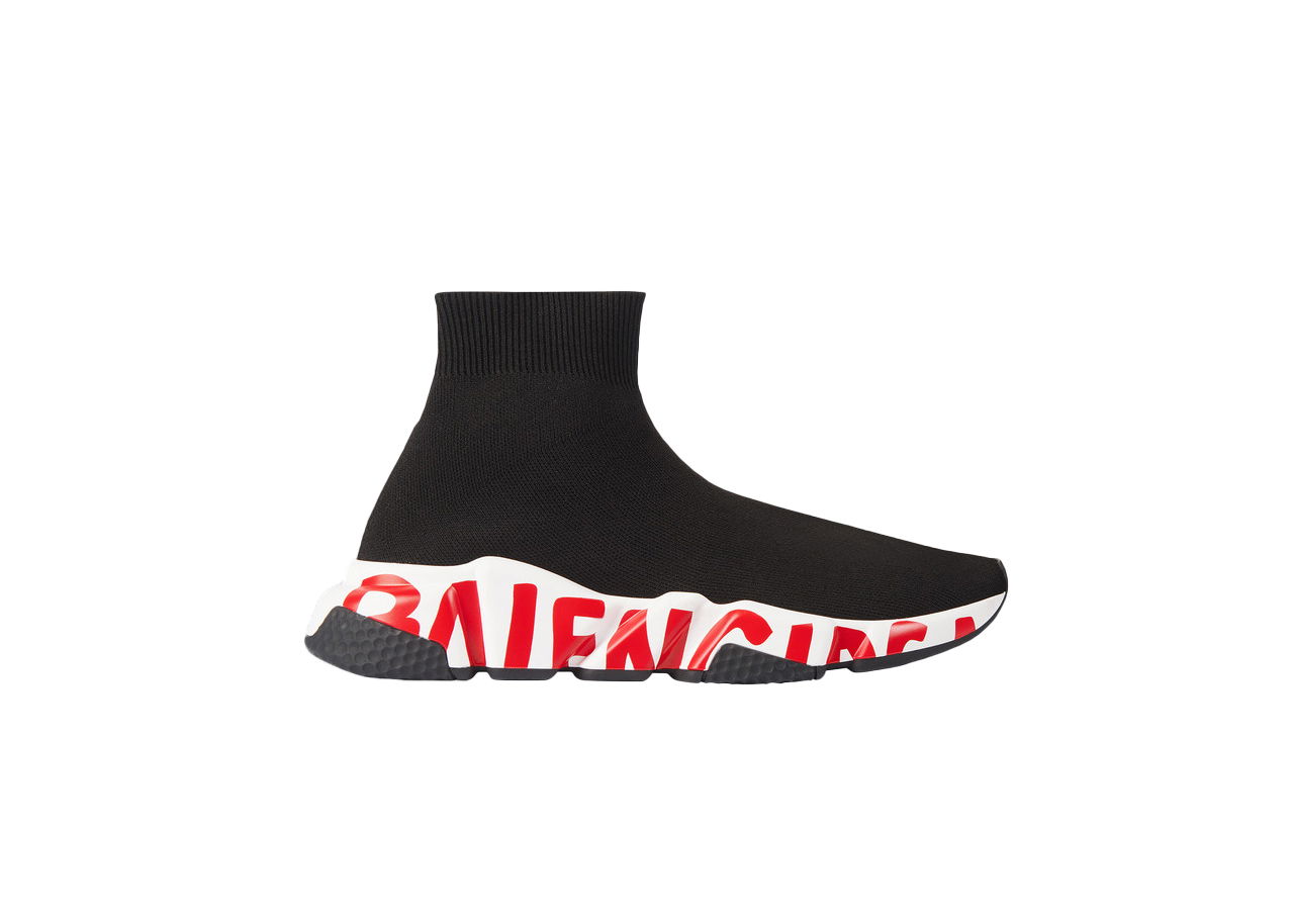 Кецове и обувки Balenciaga Balenciaga Graffiti Speed Черно | 605942W05GE1095, 0