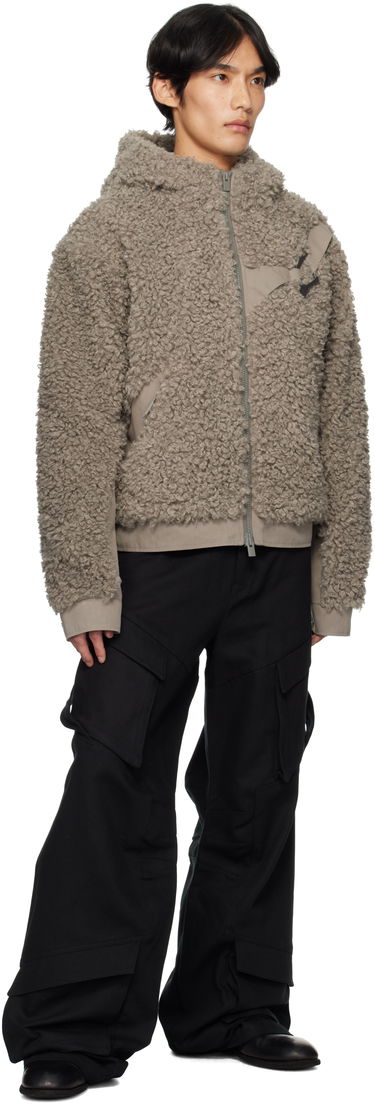 Яке HELIOT EMIL Heliot Emil Chiaroscuro Fleece Hooded Jacket Сиво | PREAW25_M_02_155_DST19, 3