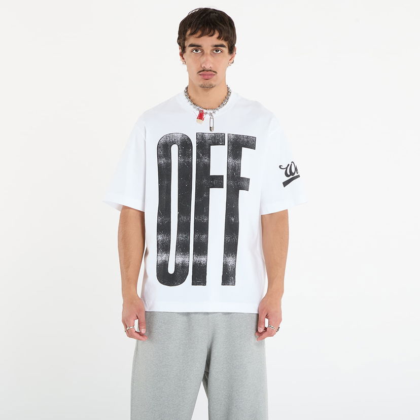 Тениска Off-White Off-White Big Off Diag Skate S/S T-Shirt Бяло | OMAA120F25JER00L0110