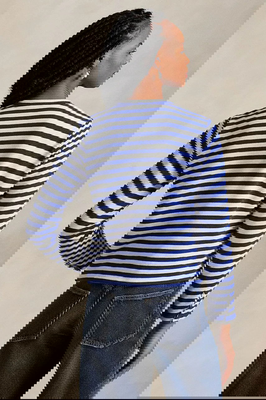 Пуловер Polo by Ralph Lauren Polo Ralph Lauren Striped Cardigan with Bear Logo Синьо | 211963465, 1