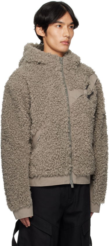 Яке HELIOT EMIL Heliot Emil Chiaroscuro Fleece Hooded Jacket Сиво | PREAW25_M_02_155_DST19, 1