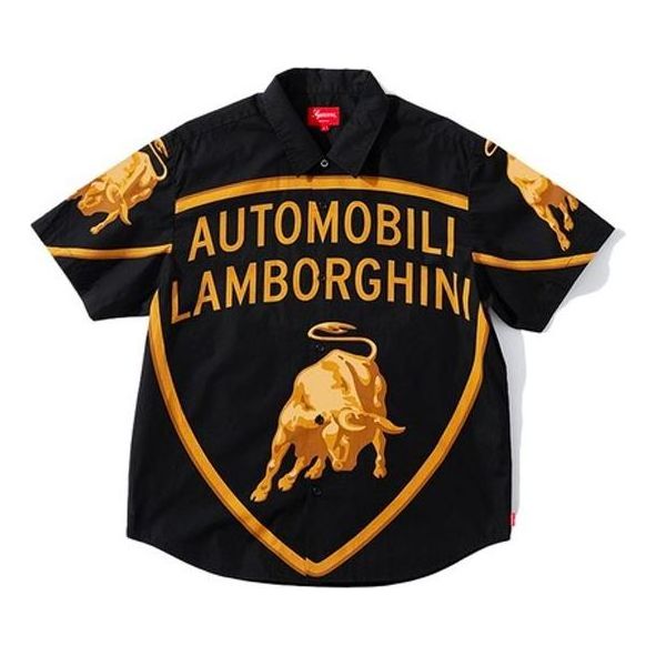 Риза Supreme Supreme Automobili Lamborghini Short Sleeve Shirt Черно | SUP-SS20-522