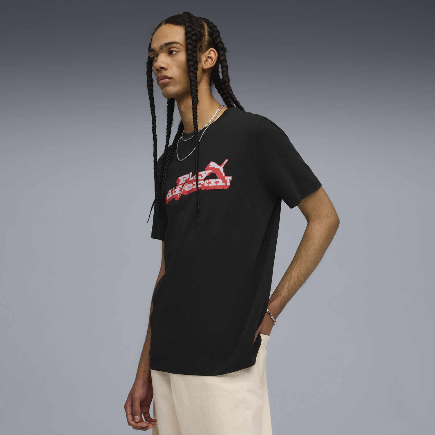 Тениска Puma Play Different Graphic Tee Черно | 632111_01, 0