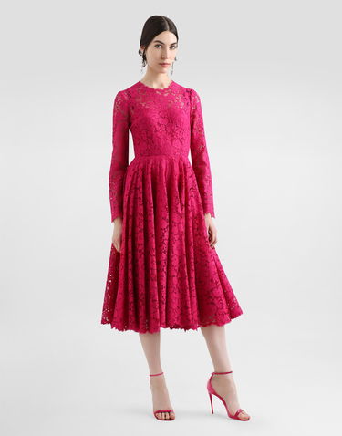 Pокля Dolce & Gabbana Dolce & Gabbana Cordonetto Lace Circle-Skirt Dress Розово | F6TJOTHLMIIF0382, 1