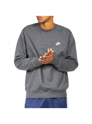 Суитчър Nike Club Crewneck Sweater Brushed Fleece Сиво | BV2662-071