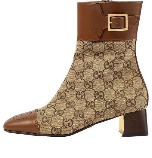 Кецове и обувки Gucci GG Monogram Ankle Boots Кафяво | 700023-21HH0-2582, 0