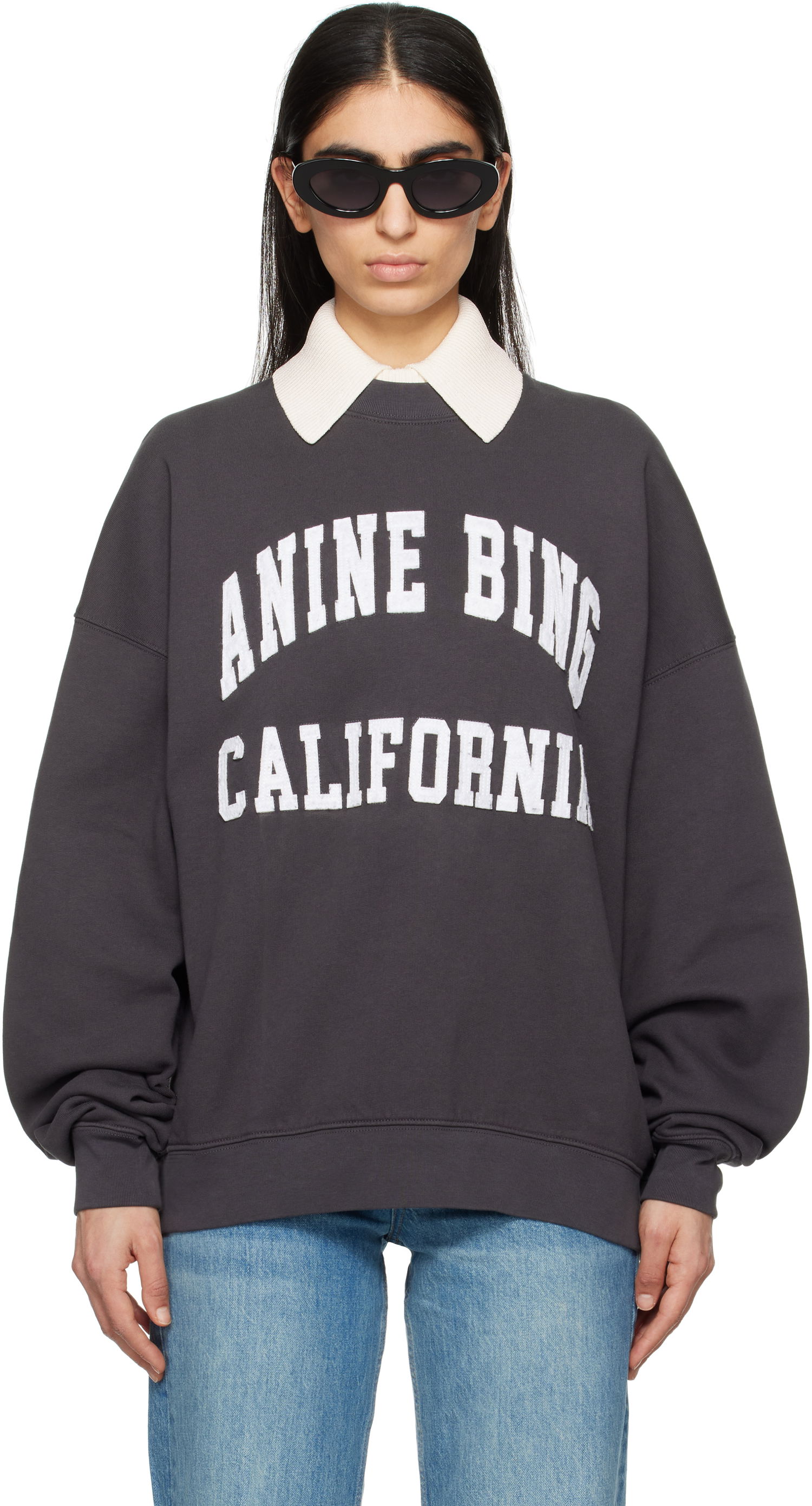 Суитчър Anine Bing Anine Bing Miles Sweatshirt Сиво | A-08-10025-009, 0