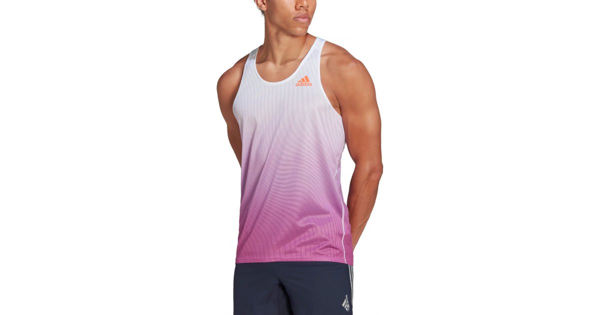 Потник adidas Originals Adizero Engineered Men's Running Tank Top Розово | hk9512, 1
