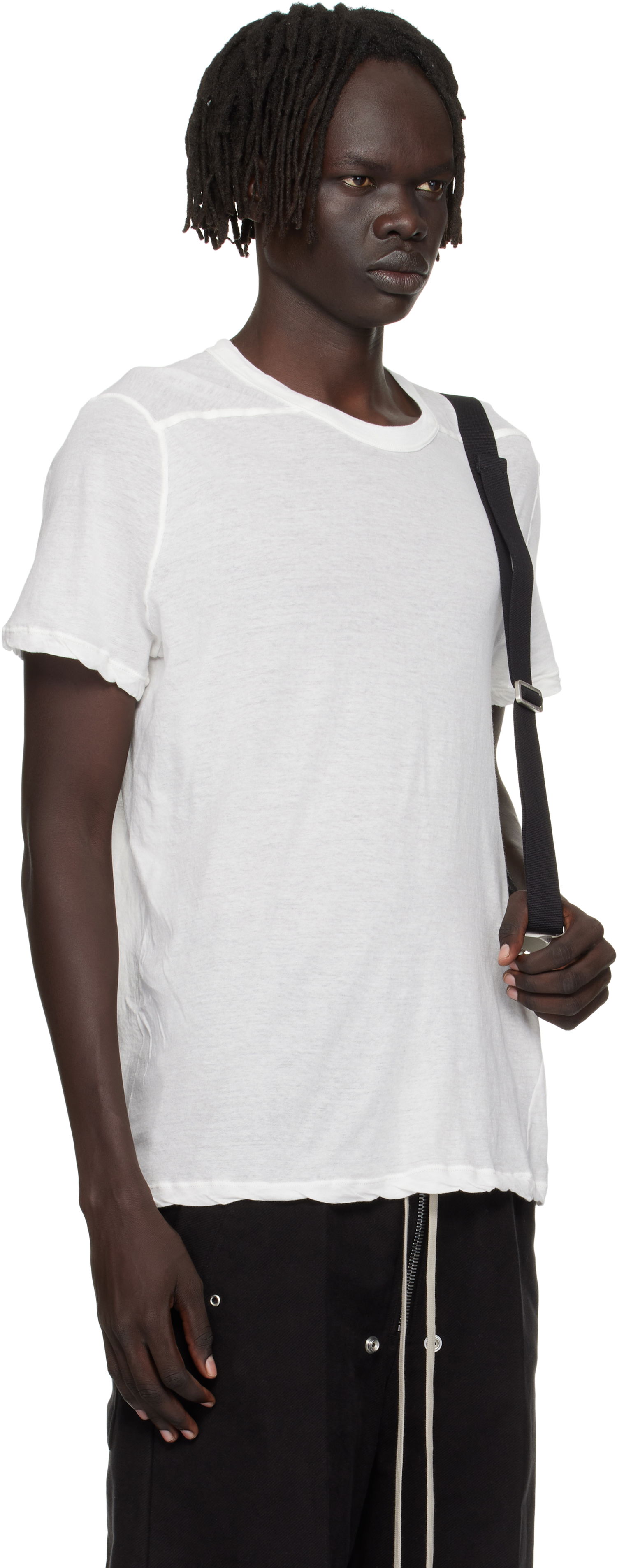 Тениска Rick Owens Rick Owens Concordians Short Level T-Shirt Бяло | RU02E1265 UC, 1
