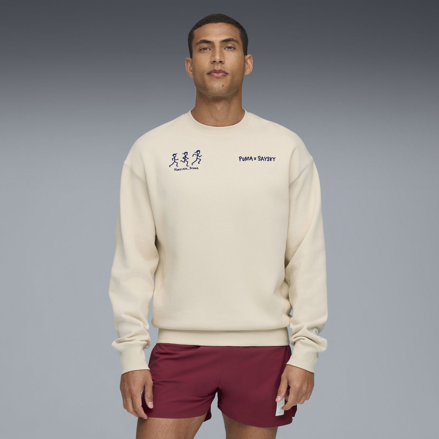 Суитчър Puma PUMA x SAYSKY Crewneck Sweatshirt Бежово | 527557_87, 1