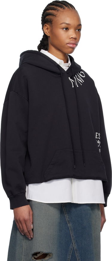 Суитчър Maison Margiela MM6 Maison Margiela Raw Edge Cropped Hoodie Черно | S52GU0241 M25012, 1