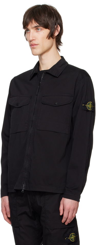 Риза Stone Island Stretch Cotton Overshirt Черно | K1S15 1200128 S0012, 3