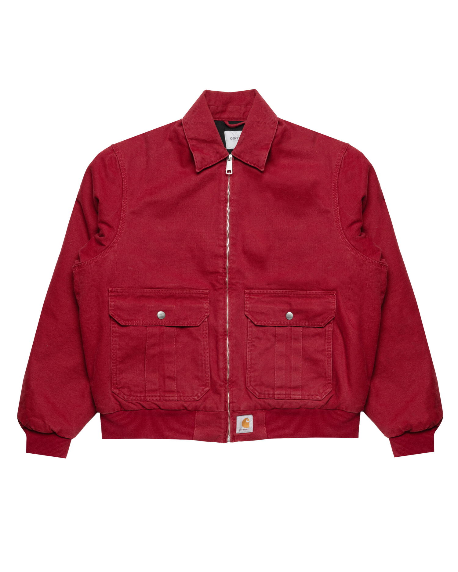 Яке бомбър Carhartt WIP Stanton Collared Full-Zip Bomber Jacket Червено | I035617.H806, 0