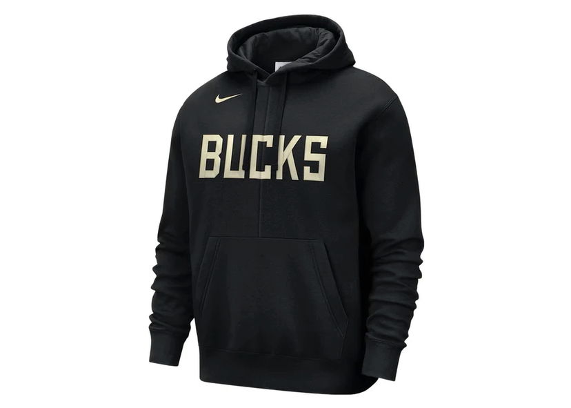 Суитчър Nike Milwaukee Bucks Courtside Fleece Loose Fit Hoodie Черно | DR9329-010