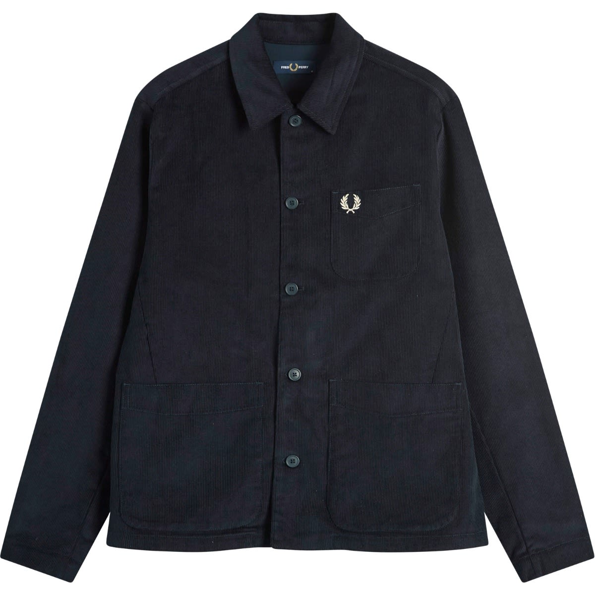 Риза Fred Perry Fred Perry Corduroy Overshirt with Pocket Detail Тъмно синьо | M9832-608, 0