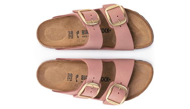 Кецове и обувки Birkenstock Arizona Big Buckle Nubuck Leather Sandals Розово | 1023963, 5