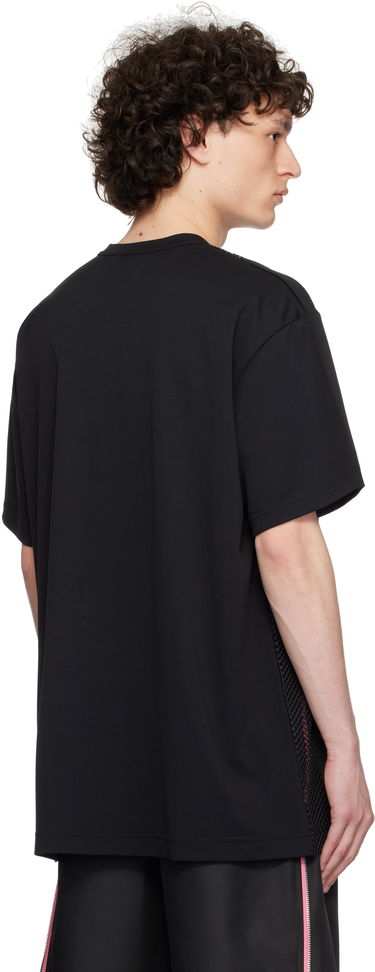 Тениска Comme des Garçons Homme Plus Polyester Piqué and Mesh T-Shirt Черно | PO-T016-051, 2